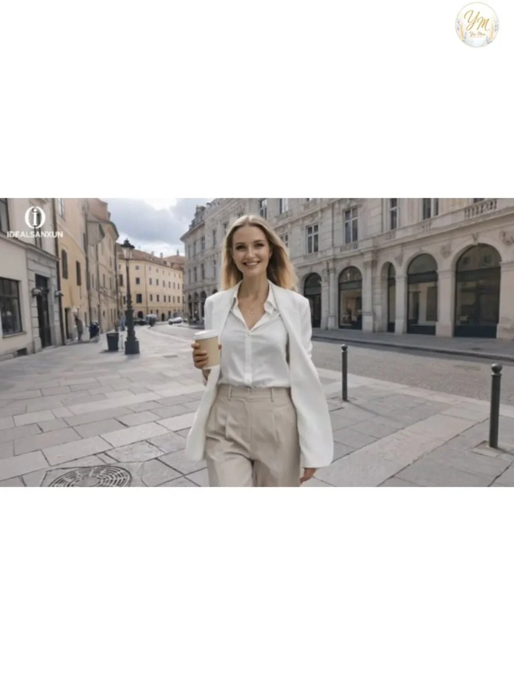 Women's Cotton Linen Blazer 3/4 Sleeve Notch Lapel Business Casual